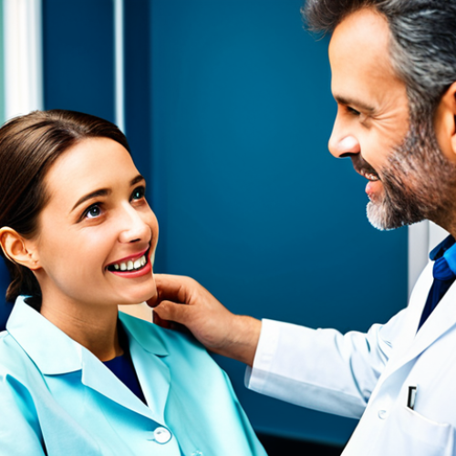 Home 14 **
"A French dentist in a modern, well-lit clinic, explaining a treatment plan to a patient, emphasizing a detailed quote, professional setting, fully clothed, appropriate attire, safe for work, perfect anatomy, natural proportions, friendly and reassuring atmosphere."
**