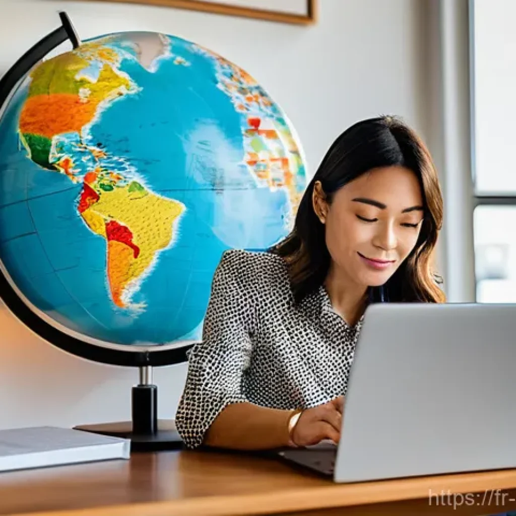 치과의사 해외 진출 전략 - **Prompt 1: Contemplating Global Opportunities**
"A professional and thoughtful female dentist i...