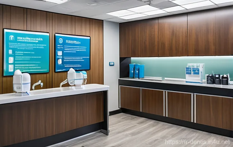 치과 진료실에서의 감염 관리 요령 - **Prompt 2: Patient-Centered Safety and Single-Use Focus**
    A warm and inviting, yet sterile, den...